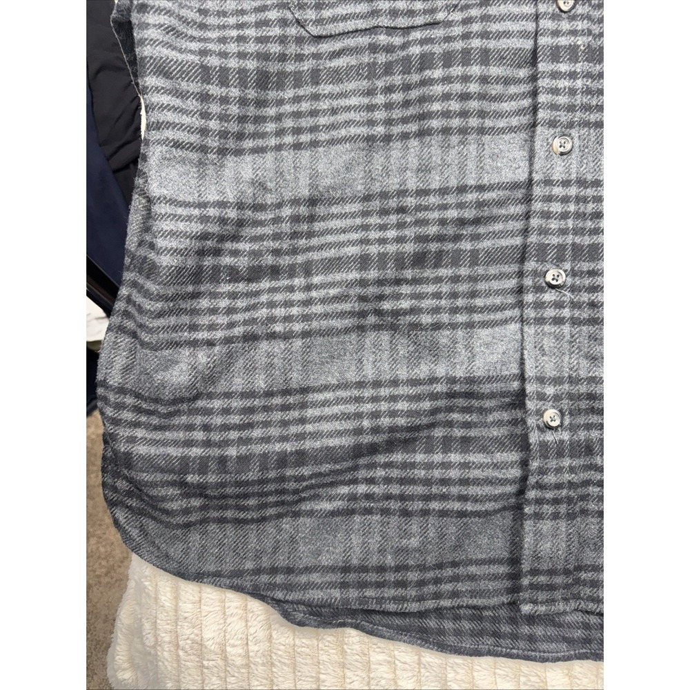 Orvis Men's XXL Heavyweight Flannel Shirt Jacket Gray Plaid Shacket Nice Shacket - Picture 7 of 13